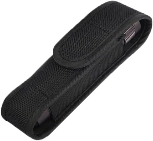 Flashlight Holster Nylon Pouch Holder Belt Adjustable Heavy Duty Flashlight Carry Case 6.7"x1.6" (Flashlight not Included) in Kuwait