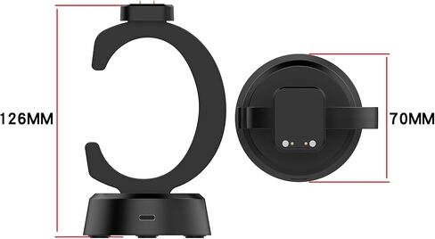 Smart Watch Charger Stand, Universal 2-Pin 7.62mm Pin Pitch Replacement Upgraded Magnetic Charging Dock Compatible with Kid Smartwatch, Fitness Trackers, Smart Glasses & Wearable Devices in Kuwait