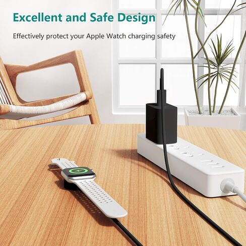2Pack for Apple Watch Charger Cable, Magnetic Fast Charger to USB-C Cable 3FT, Wireless Fast iWatch Charger Portable Compatible with iWatch Ultra/Series 9/8/7/6/SE/SE2/5/4/3/2/1-Black in Kuwait