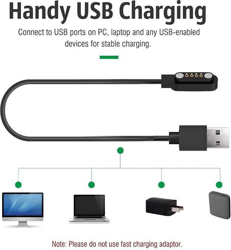 E ECSEM Charger for SkyCaddie LX2, LX5, LX5C Golf GPS Watch Charging Cable, Replacement Magnetic USB Charger Cable Cord Accessories, Durable and Portable in Kuwait