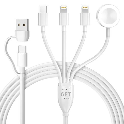 Multi Charging Cable 4 in 2 for Apple Watch Charger 6FT in Kuwait