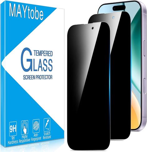 MAYtobe 2Pack Privacy Screen Protector for iPhone 17 Pro Max Tempered Glass in Kuwait