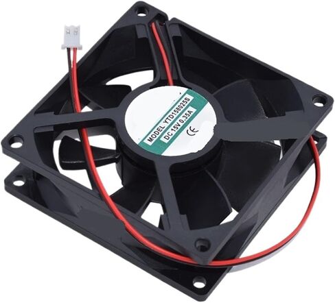 YTD158025S DC 15V 0.35A 80x80x25mm 2-Wire Square Cooling Fan in Kuwait