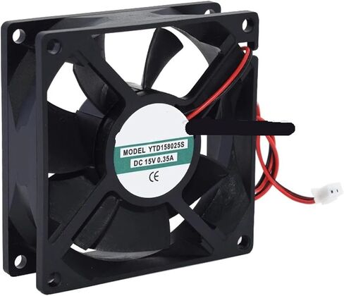 YTD158025S DC 15V 0.35A 80x80x25mm 2-Wire Square Cooling Fan in Kuwait