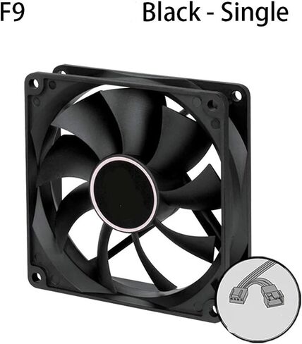 F9 PWM PST - 92 mm Case Fan with Sharing Technology, Very Quiet Motor, Speed: 150-1800 RPM Black in Kuwait