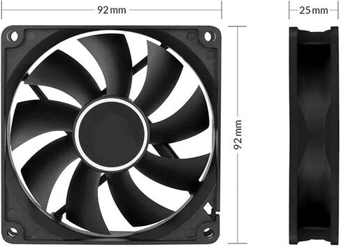 F9 PWM PST - 92 mm Case Fan with Sharing Technology, Very Quiet Motor, Speed: 150-1800 RPM Black in Kuwait