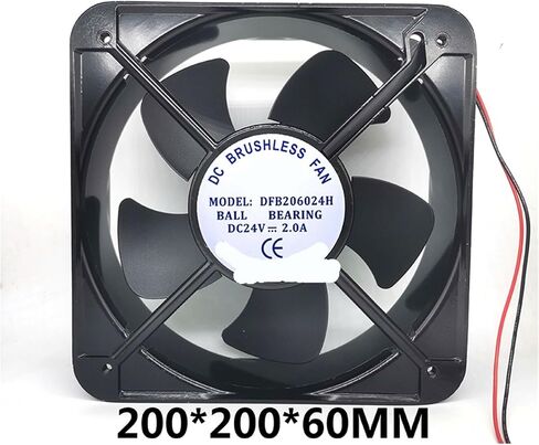 DC 20060 20cm 12V 24V 200 * 60mm 220V Metal Frame Two Wire axial Flow Fan Cabinet Industrial Cooling in Kuwait