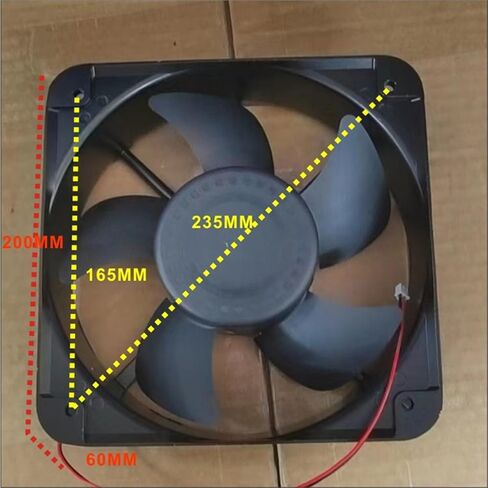 DC 20060 20cm 12V 24V 200 * 60mm 220V Metal Frame Two Wire axial Flow Fan Cabinet Industrial Cooling in Kuwait