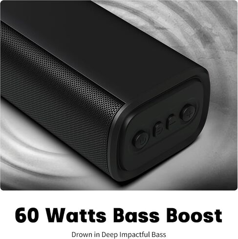 Rythflo Sound Bar for Smart TV, 16'/60W Soundbar with Impactful Bass, Dynamic Light and Remote Control, Wall Mountable TV Speakers with Bluetooth/Optical/3.5MM AUX for Gaming/PC/Projector in Kuwait