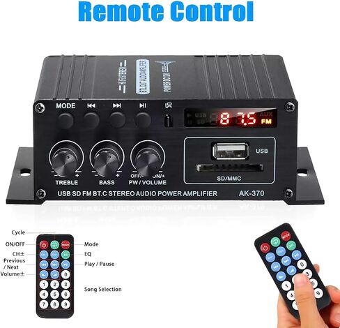 Mini HiFi Digital Bluetooth Audio Power Amplifier 2 Channel Wireless Bluetooth Stereo Audio Amplifier in Kuwait