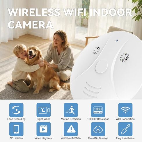 1080P HD Wireless Camera Smoke Detector in Kuwait