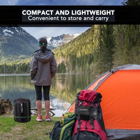 IFORREST Cotton Flannel Double Sleeping Bag for Adults - 10°F 2 Person Extra-Wide & Warm Cold Weather Camping Bed - Queen Size XXL in Kuwait