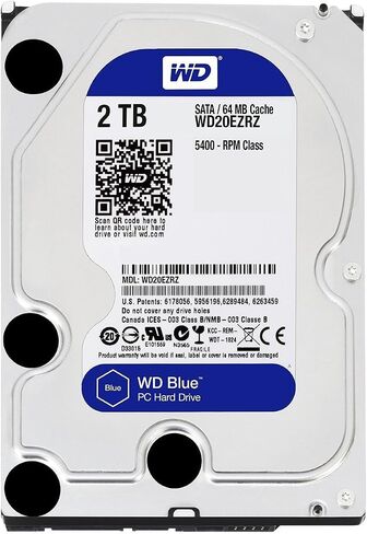 Western Digital 2TB WD Blue PC Internal Hard Drive - 5400 RPM Class, SATA 6 Gb/s, , 64 MB Cache, 3.5" - WD20EZRZ in Kuwait