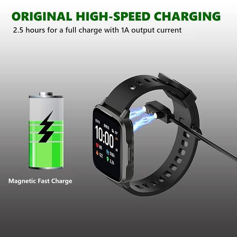 FITVII Smart Watch Charger for HM08, H56, HM57, HM78, HM58, HM18, HM68, H86, Fino2, Nexa, Lookimini, Ole Fitness Tracker USB Magnetic Charging Cord Cable in Kuwait