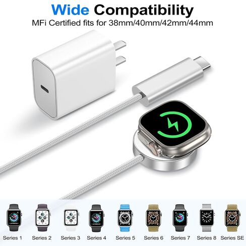 Upgraded for Apple Watch Charger Magnetic USB C Adapter & Charging Cable in Kuwait