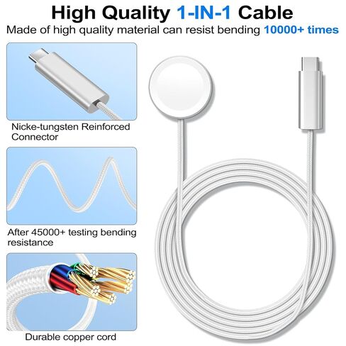 Upgraded for Apple Watch Charger Magnetic USB C Adapter & Charging Cable in Kuwait