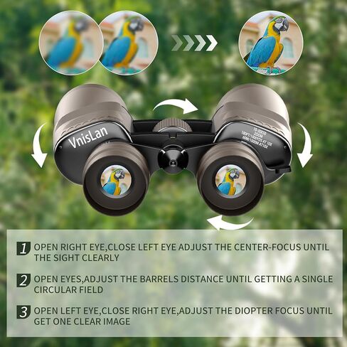 10-30x50 HD Zoom Binoculars for Adults with High-Powered & Image Stabilization - Waterproof, Clear Low-Light Vision Binos for Bird Watching, Hunting, Travel, Cruise Ship Use in Kuwait