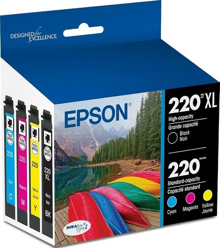 Epson 220 Genuine Ink Cartridge XL Black and Standard Color Combo Pack in Saudi Arabia