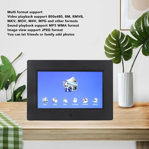 Digital Picture Frame 7 Inch, 800x480 HD Display with Remote (US in Kuwait