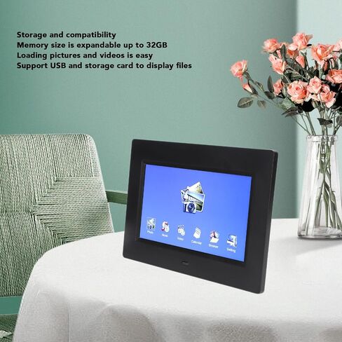 Digital Picture Frame 7 Inch, 800x480 HD Display with Remote (US in Kuwait