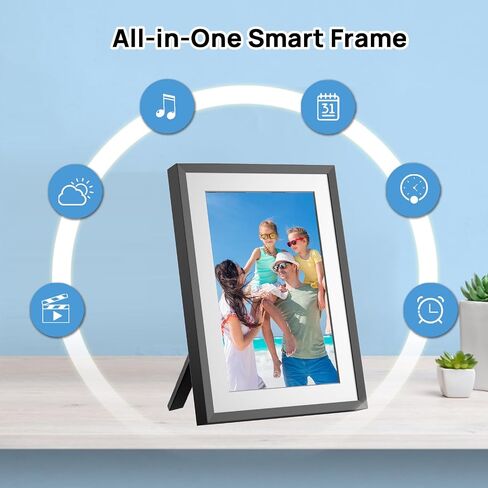 10.1" WiFi Digital Picture Frame YENOCK 32GB Smart Photo Frame IPS LCD Touch Screen Auto-Rotation Share Photos/Videos Instantly via Free APP,Mother's Day/Father's Day/Birthday/Christmas in Kuwait