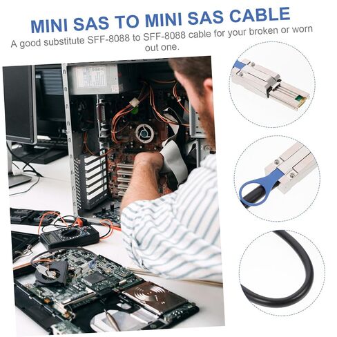 VANZACK Mini SAS Pin Cable Internal High-Speed Data Transmission for Storage Controllers and Server Storage with Release Rings Stable Connection for DIY Repair Enthusiasts in Kuwait