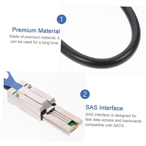 VANZACK Mini SAS Pin Cable Internal High-Speed Data Transmission for Storage Controllers and Server Storage with Release Rings Stable Connection for DIY Repair Enthusiasts in Kuwait