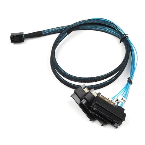 DAGIJIRD Mini-SAS to SAS Cable, Mini SAS HDD SFF-8643 to 4 SFF-8482 Connector (3.3ft) in Kuwait