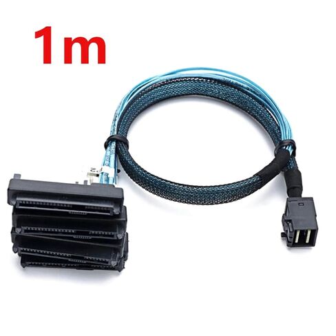 DAGIJIRD Mini-SAS to SAS Cable, Mini SAS HDD SFF-8643 to 4 SFF-8482 Connector (3.3ft) in Kuwait