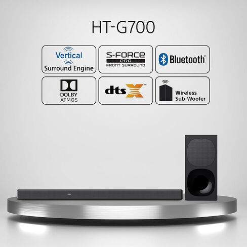 Sony HT-G700: 3.1CH Dolby Atmos/DTS:X Soundbar with Bluetooth Technology, Black in Kuwait