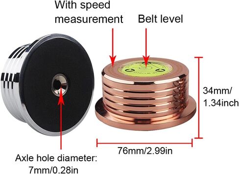 EMVANV Record Weight Stabilizer, Record Weight, Aluminum Alloy LP Disc Stabilizer, Vinyl Weight Disc Stabilizer, for Vinyl Record Players, LP Record Players, Phonographs(Bright Black) in Kuwait