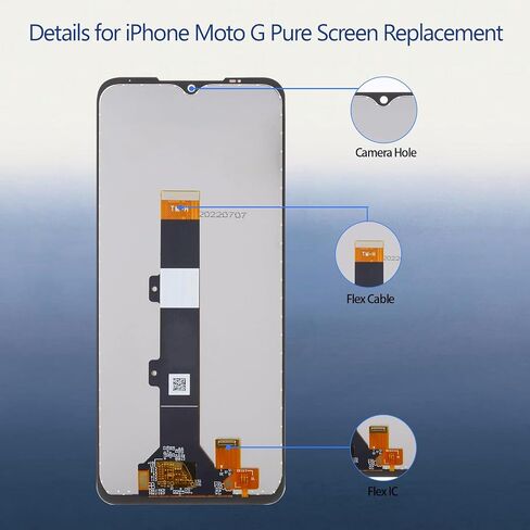 for Motorola G Pure Screen Replacement LCD 6.5 inch in Kuwait