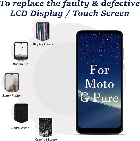 for Motorola G Pure Screen Replacement LCD 6.5 inch in Kuwait