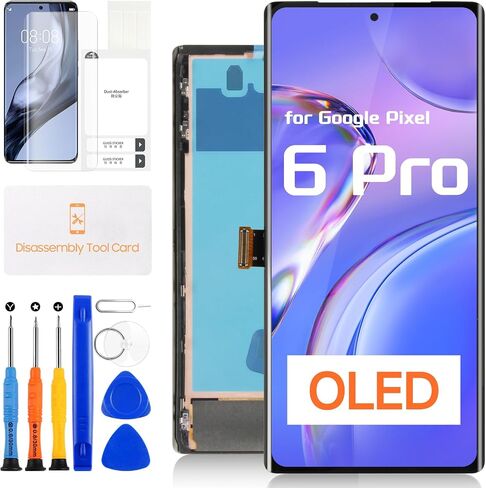 OLED for Google Pixel 6 Pro 5G LCD Screen Replacement - for Google Pixel 6 Pro 5G LCD Display G8VOU GLUOG Digitizer Touch Screen Full Assembly with Repair Tools in Kuwait