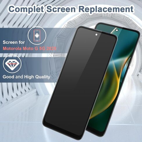 Incell Screen Replacement for Motorola Moto G 5G 2025 for Moto G 5G 2025 XT2513-1 XT2513-2 XT2513V LCD Display Touch Screen Assembly with Repair Tools (with Frame) in Kuwait