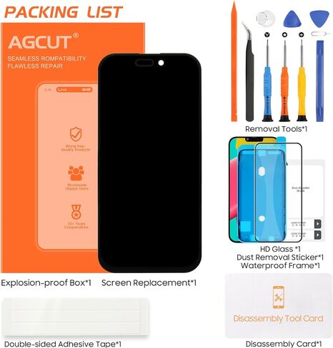 Soft OLED for iPhone 16 Pro Screen Replacement for iPhone 16 Pro LCD Display A3293 A3083 A3292 A3294 LCD Digitizer Touch Screen Assembly Repair Kits in Kuwait