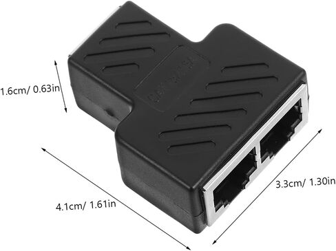 Ethernet Splitter Adapter Dual Ports Signal Transmission Construction Connect Multiple Devices for Networking in Kuwait