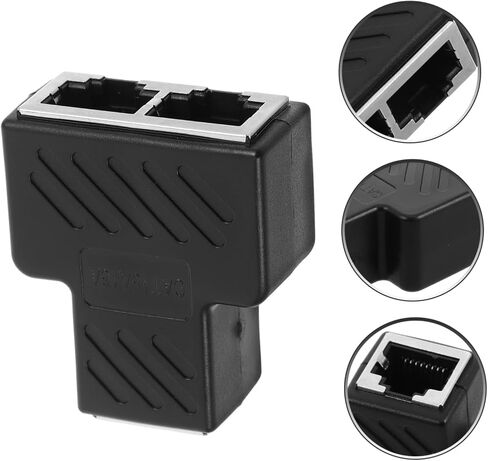 Ethernet Splitter Adapter Dual Ports Signal Transmission Construction Connect Multiple Devices for Networking in Kuwait