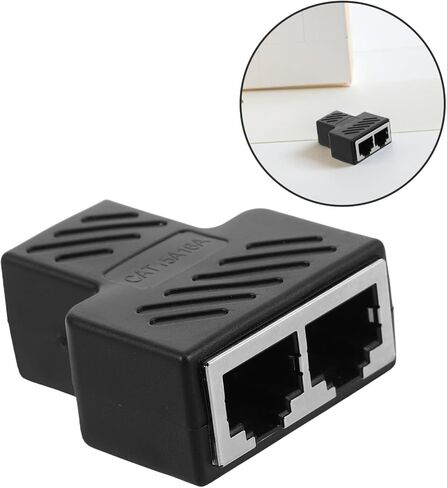 Ethernet Splitter Adapter Dual Ports Signal Transmission Construction Connect Multiple Devices for Networking in Kuwait