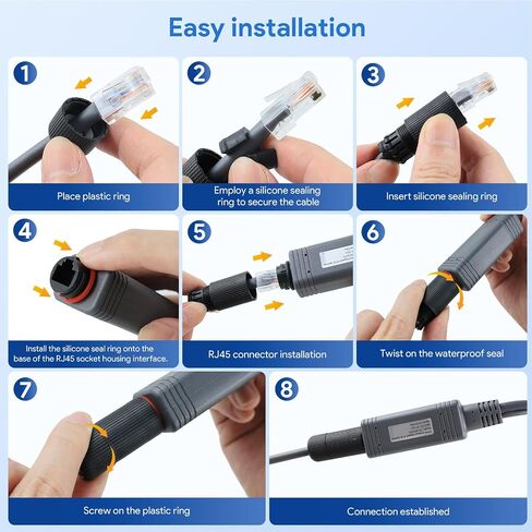 PoE Power Over Ethernet Splitter Adapter, PoE Splitter DC37-52V, 100W 100M Ethernet POE Splitter Adapter Gigabit PoE Splitter for Satellite Accessories Cat5e in Kuwait