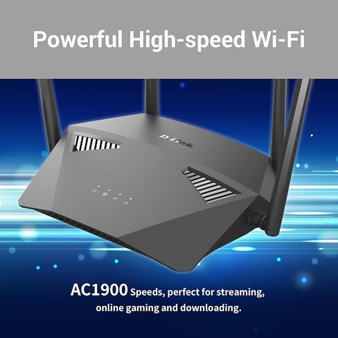 D-Link DIR-1950 IEEE 802.11ac Ethernet Wireless Router - 2.40 GHz ISM Band - 5 GHz UNII Band - 4 x Antenna(4 x External) - 237.50 MB/s Wireless Speed - 4 x Network Port - 1 x Broadband Port - Gigabit in Kuwait