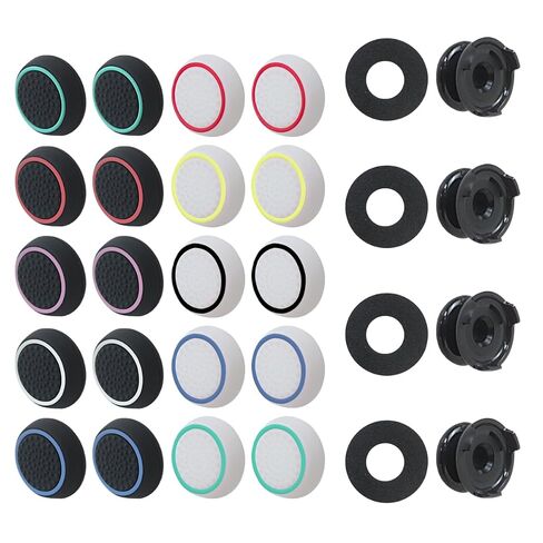 Teemuday Enhanced Gaming Grip Kit: 20 Thumbstick Caps, 4 High-Rise Extenders, 4 Precision Control Rings Fit for Xbox One X and Fit for Xbox Series X Controllers - Mixed Color B in Kuwait