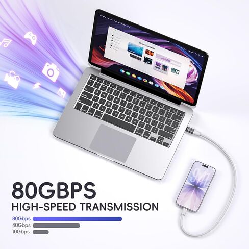 240W USB C Magnetic Adapter, 2 Pack 24 Pin Straight Adapter Dust Plug | 80Gbps Data 16K Video Transfer, PD Fast Charging Magnetic USB C Adapter for Thunderbolt 5, MacBook Pro/Air, Samsung Galaxy in Saudi Arabia