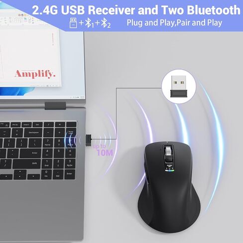 INFINMIND L511 Wireless Bluetooth Mouse, Multi-Device Programmable Mouse. in Kuwait