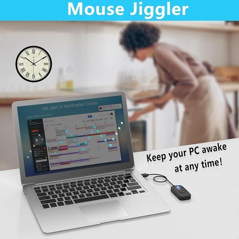 Mouse Jiggler Undetectable, USB Mover, Gaming Automatic Continuous Click Device, Plug & Play, Simulate Mouse Pointer Movement to Prevent PC Sleep in Kuwait