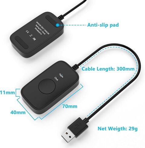 Mouse Jiggler Undetectable, USB Mover, Gaming Automatic Continuous Click Device, Plug & Play, Simulate Mouse Pointer Movement to Prevent PC Sleep in Kuwait