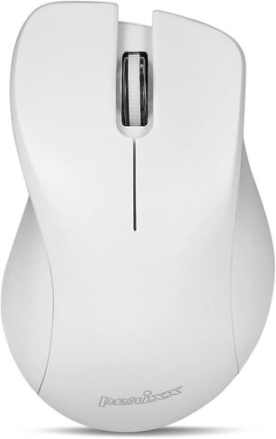 Perixx PERIMICE-621M Wireless Mouse - Silent Click with Ergo Design - Compatible for Desktop and Laptop PC - Wireless 2.4 GHz - Beige in Kuwait