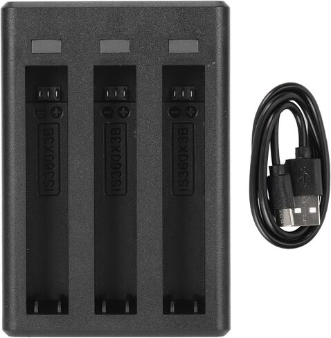 Fabater 3 Channel Fast Battery Charger Hub for X3, Quick Charging Storage Station with USB Type C Cable, Smart LED Indicators Triple Battery Charger in Kuwait