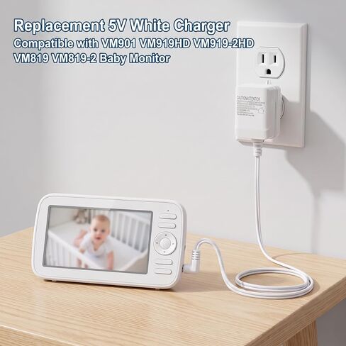 5V Power Cord Charger for VTech Baby Monitor VM901 VM919HD VM919-2HD in Kuwait