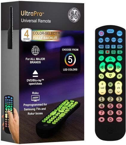 GE Color Select Backlit Buttons Universal Remote Control, Samsung TV Remote in Kuwait